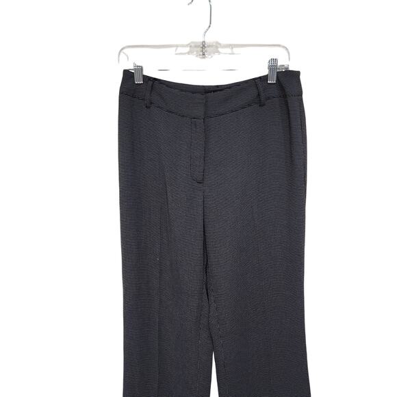 Alex Garfield Geometric Wide Leg Trouser Pants Black Flat Fronts Size 4 - Picture 3 of 11